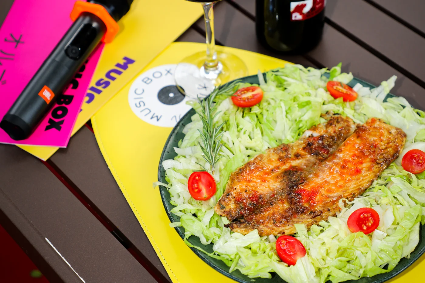 Prato do cardápio servido no Music Box